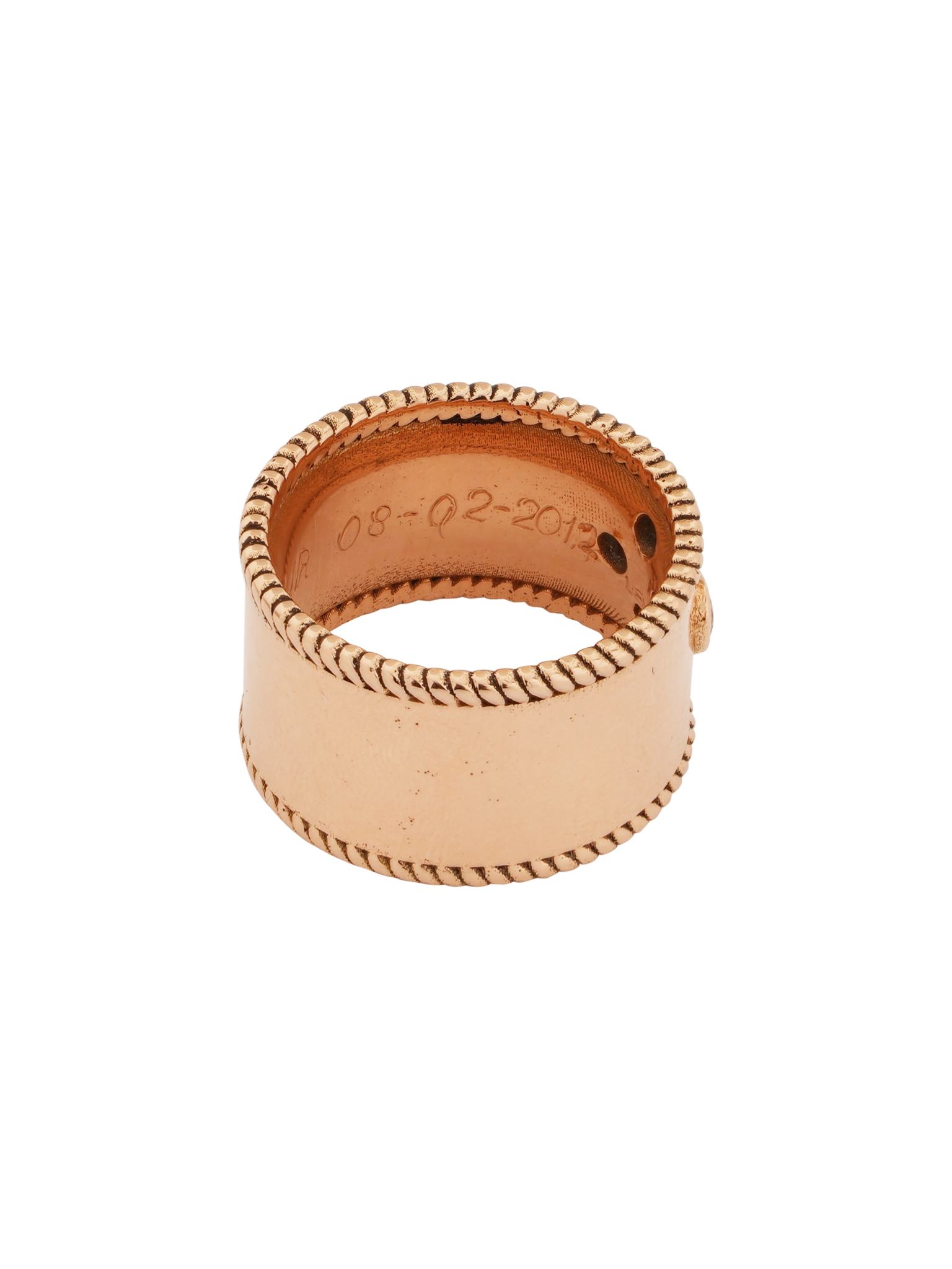Eternity Band/ Cigar Band hand cast in 18k rose gold with .24c VS diamonds