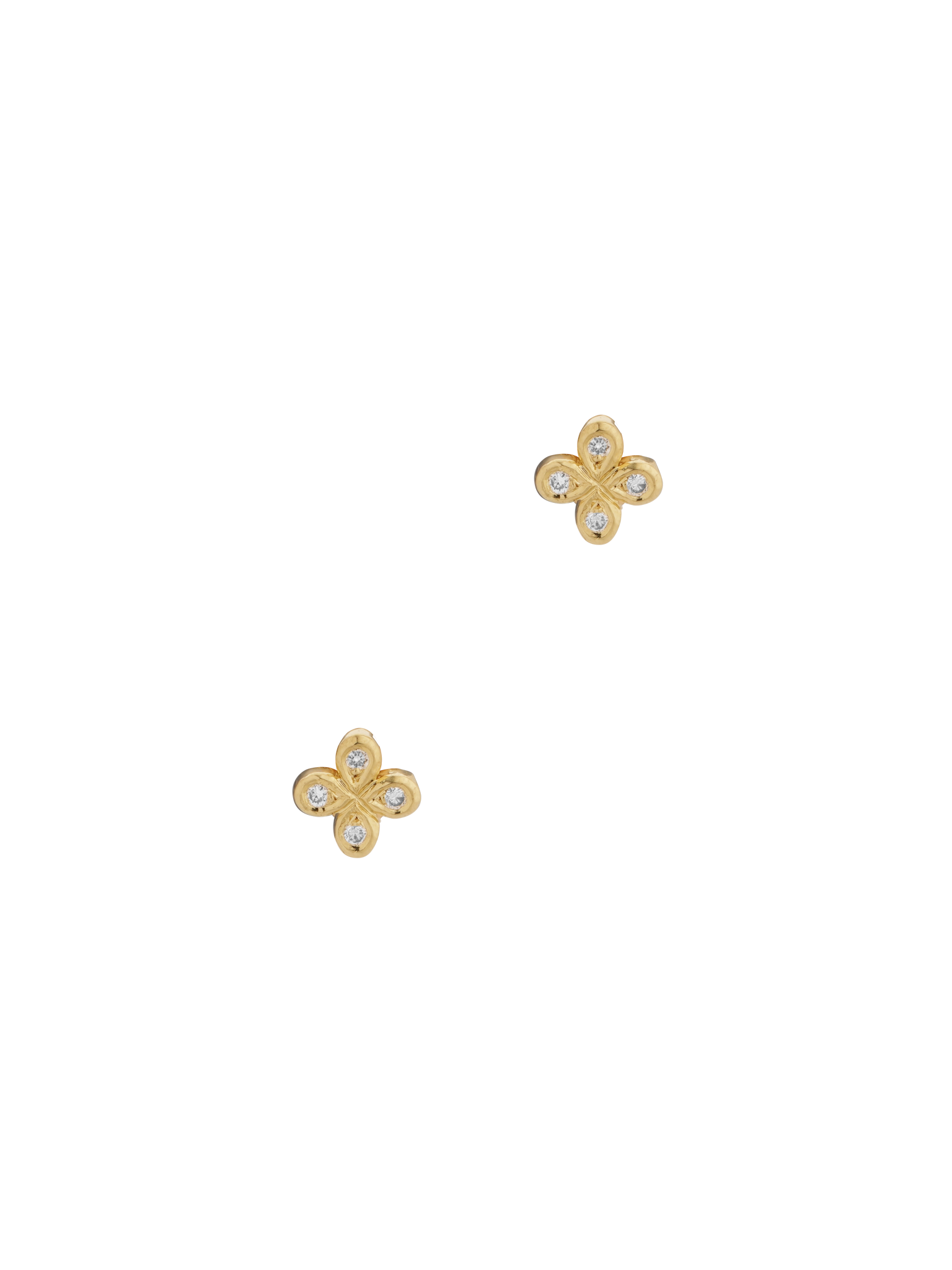 18k Gold Oli and Tess Flower Stud Earrings- Back in Stock