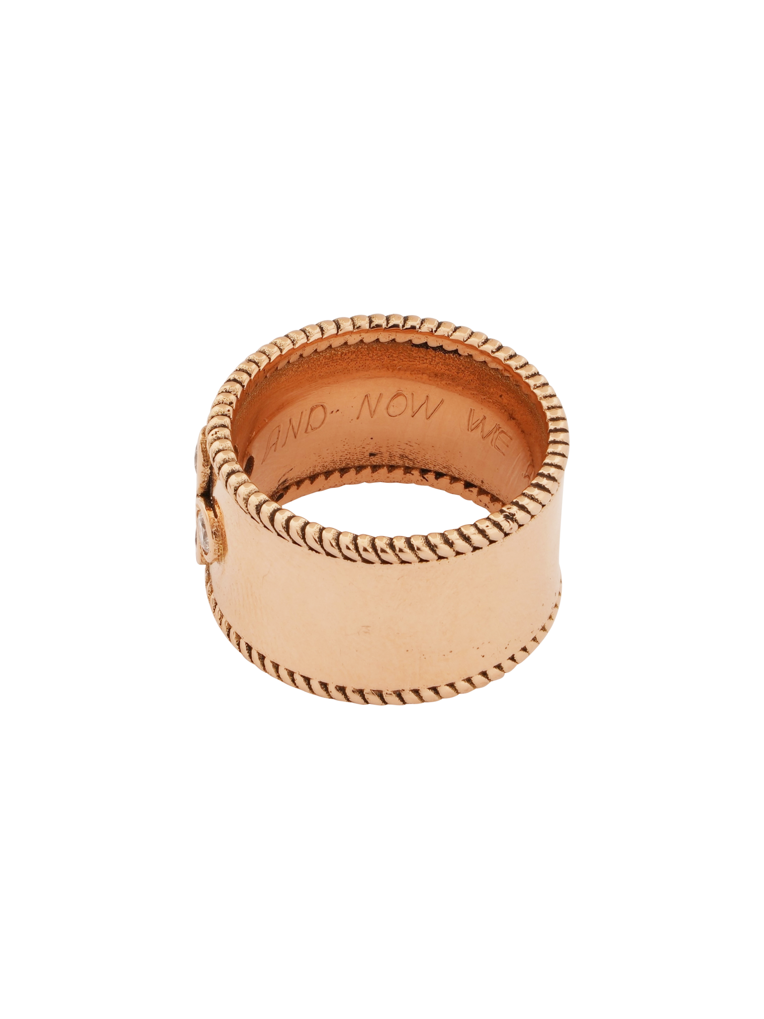 Eternity Band/ Cigar Band hand cast in 18k rose gold with .24c VS diamonds