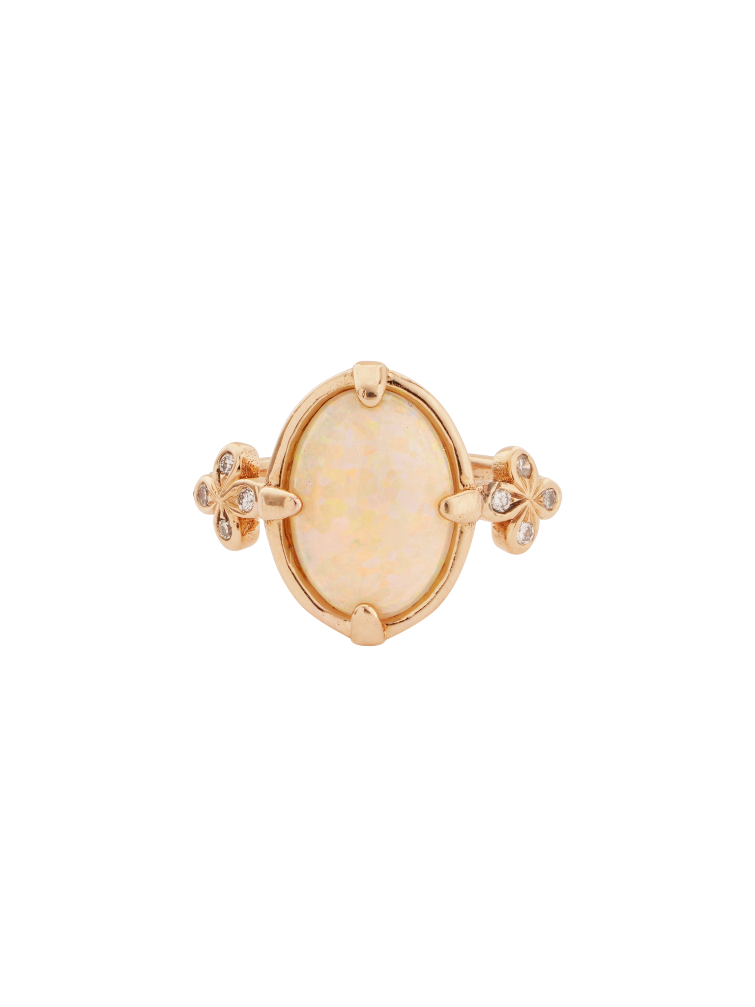 The Original Tess Ring, One of a Kind, 18K Rose Gold with Diamond Accents