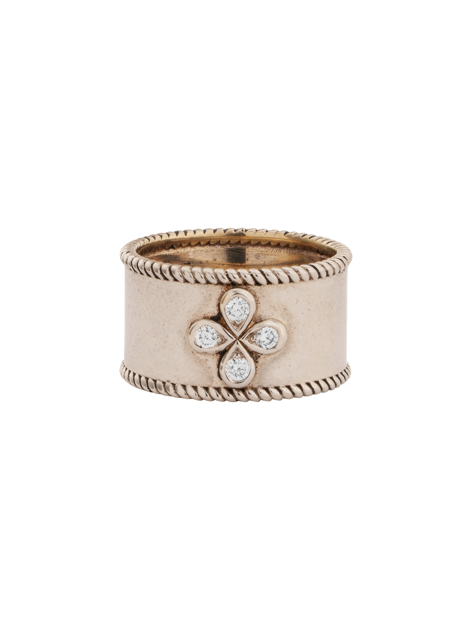 Cigar Band/ Eternity Band in 18K White Gold