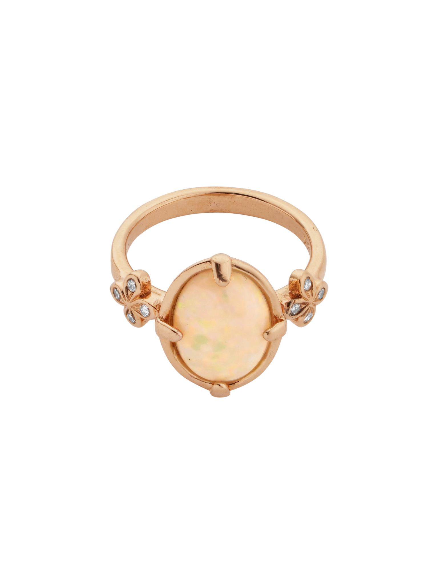 The Original Tess Ring, One of a Kind, 18K Rose Gold with Diamond Accents