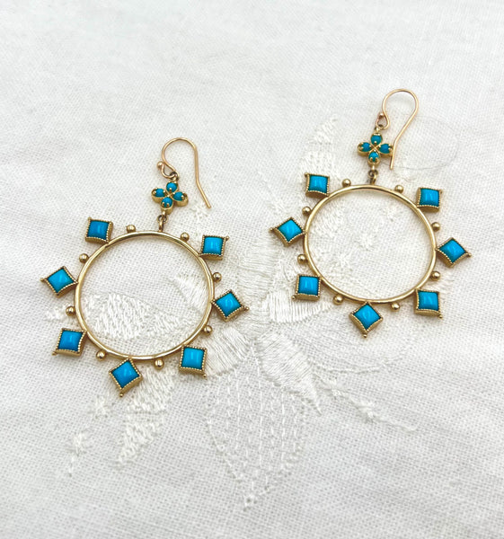 Turquoise Hoop Earrings Oli Tess