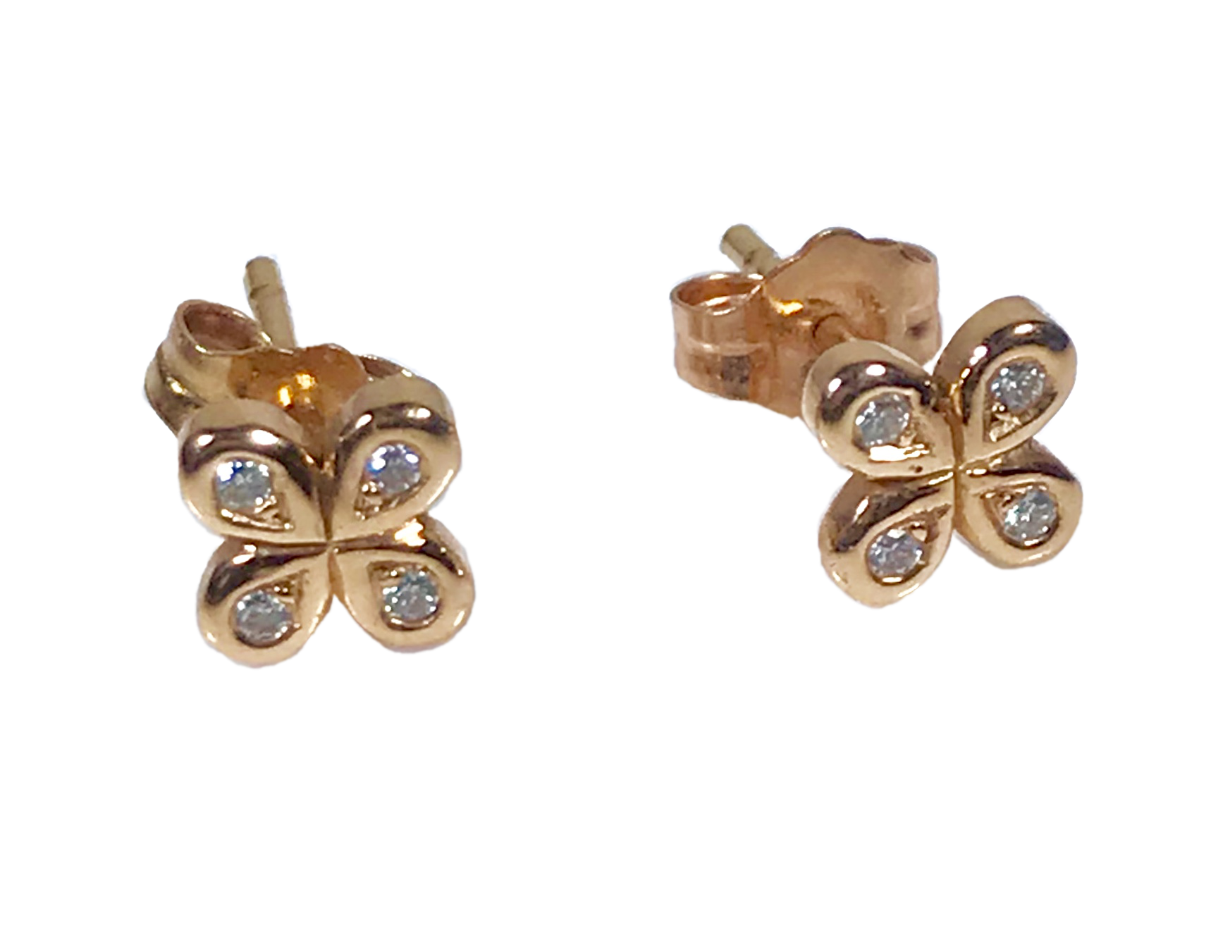 18k Gold Oli and Tess Flower Stud Earrings- In stock -