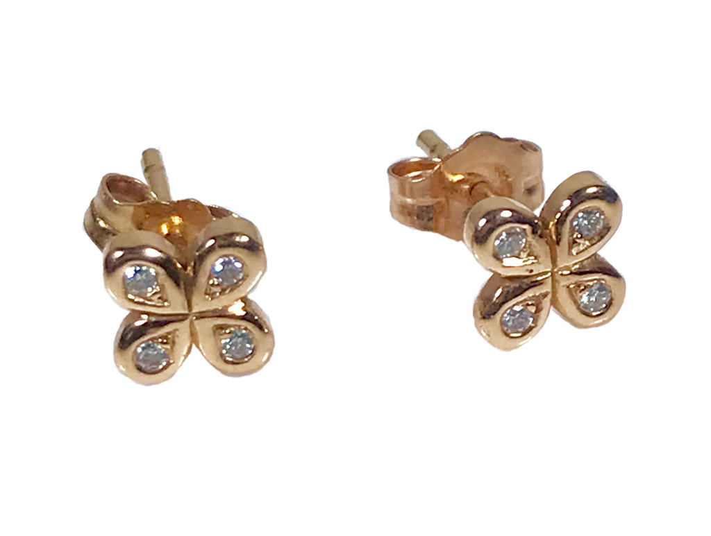 18k Gold Oli and Tess Flower Stud Earrings-Made to Order