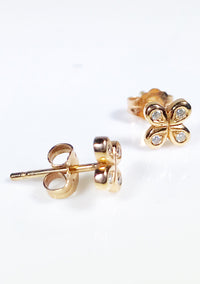 18k Gold Oli and Tess Flower Stud Earrings- In stock -