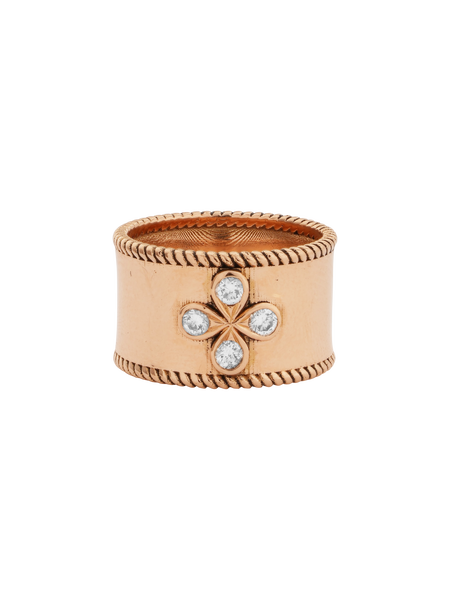 Eternity Band/ Cigar Band hand cast in 18k rose gold with .24c VS diamonds