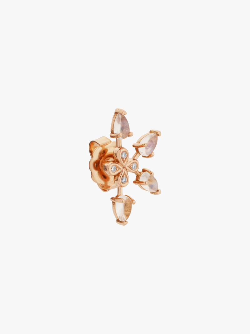 Rose Gold Moonstone Ear Climbers