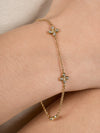 Oli and Tess diamond flower bracelet in 18k gold