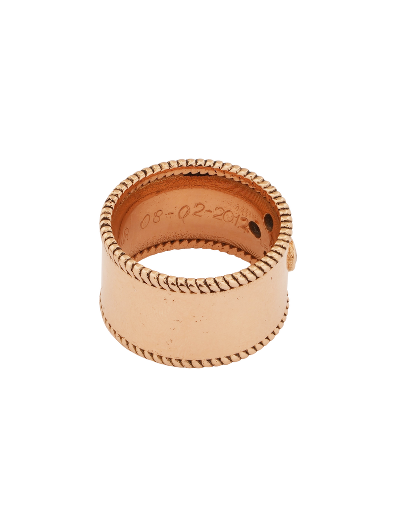 Eternity Band/ Cigar Band hand cast in 18k rose gold with .24c VS diamonds