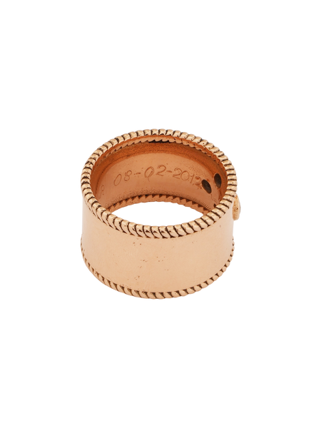Eternity Band/ Cigar Band hand cast in 18k rose gold with .24c VS diamonds