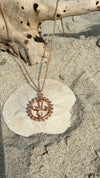 A+++Blue Moonstone Medallion, One of a Kind, set in 18K Rose Gold.