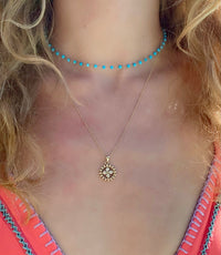 Turquoise Bead Link Chain- Back IN STOCK!
