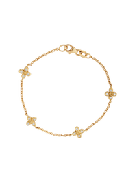 Oli and Tess diamond flower bracelet in 18k gold