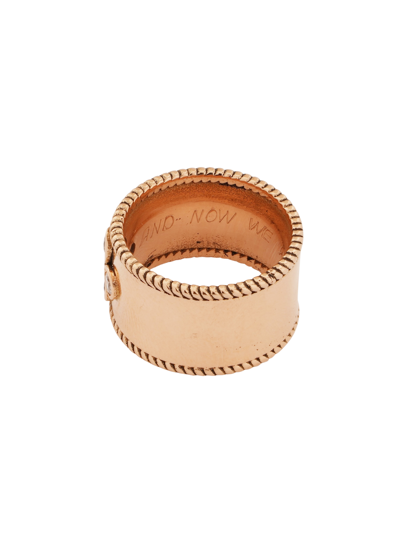 Eternity Band/ Cigar Band hand cast in 18k rose gold with .24c VS diamonds