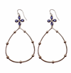 Sapphire Ball Hoop Earrings