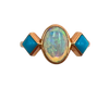 Opal and Turquoise Cocktail Ring- One of a Kind