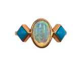 Opal and Turquoise Cocktail Ring- One of a Kind🎁