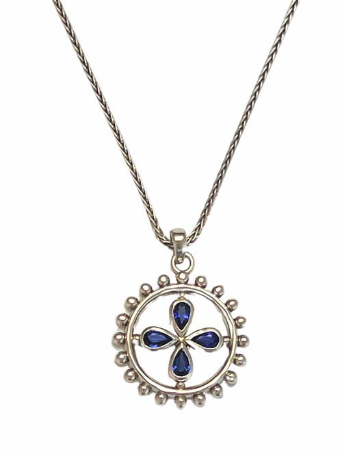 Sapphire Medallion Necklace