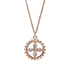 A+++Blue Moonstone Medallion, One of a Kind, set in 18K Rose Gold.