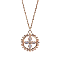 A+++Blue Moonstone Medallion, One of a Kind, set in 18K Rose Gold.