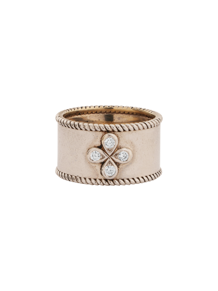 Cigar Band in 18K White Gold