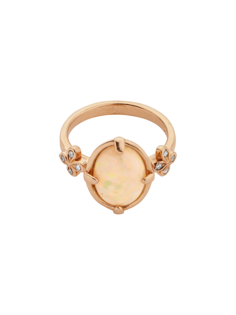 The Original Tess Ring, One of a Kind, 18K Rose Gold with Diamond Accents