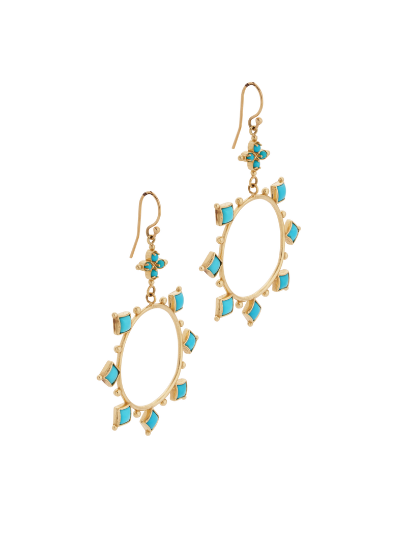 Turquoise Hoop Earrings