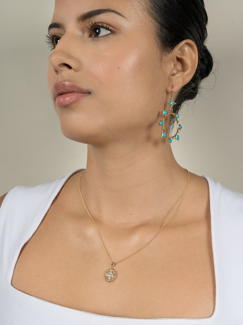 Turquoise Hoop Earrings