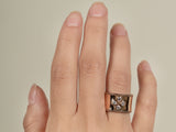 Eternity Band/ Cigar Band hand cast in 18k rose gold with .24c VS diamonds