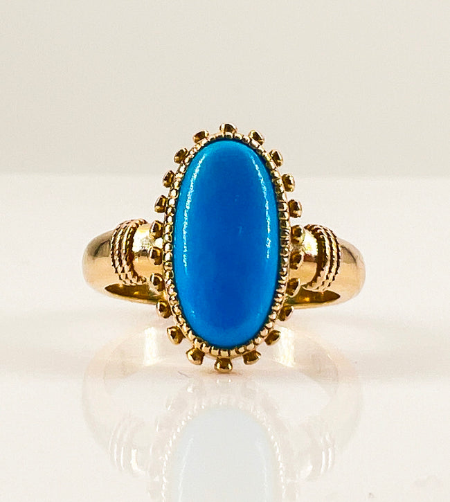 Turquoise Solitaire Cocktail Ring