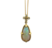 Teardrop Australian Opal Pendant, One of a Kind