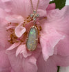 Elongated Australian Opal Pendant- One of a Kind