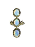 Three Stone Opal and Diamond Cocktail Ring-  One of a Kind