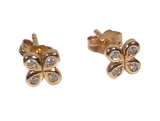 18k Gold Oli and Tess Flower Stud Earrings- In stock - 