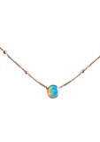 Bright Australian Opal Solitaire Necklace