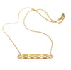 Opal and Diamond Bar Necklace with Diamond accents set in 18k Gold