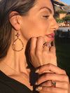 Tanzanite Hoop Earrings in Rose Gold- Made to Order