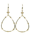 Diamond Hoop Earrings hand cast in 14k Gold