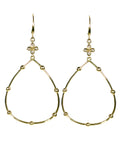 Diamond Hoop Earrings hand cast in 18k Gold