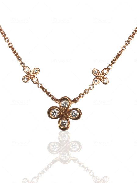 Dainty Diamond Necklace in 18k Rose Gold- special order