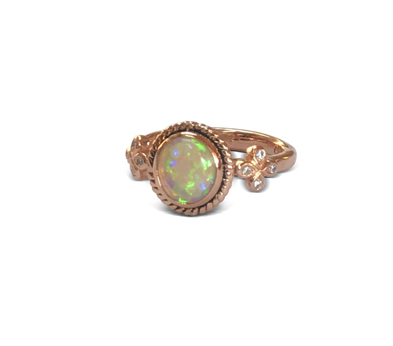 Opal Solitaire Cocktail Ring, One of a Kind