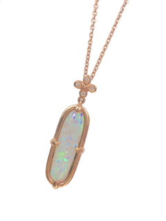 Breathtaking Opal pendant necklace set in 18k gold SOLD OUT