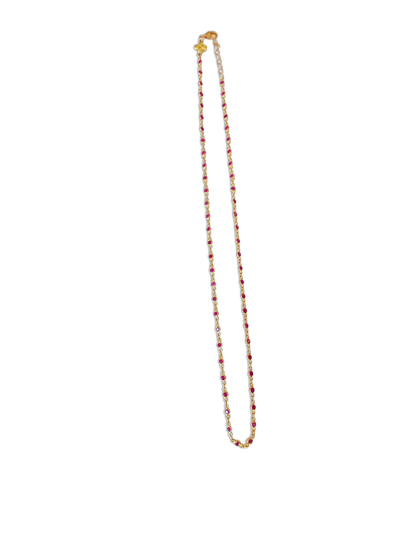 Dainty Ruby Necklace- Special order