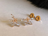 Rose Gold Moonstone Ear Climbers -