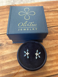 18K White Gold and Moonstone Ear Climbers