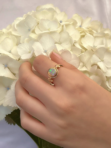 Opal Solitaire Cocktail Ring - IN STOCK