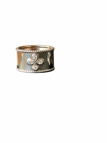 Cigar Band in 18K White Gold- New In!