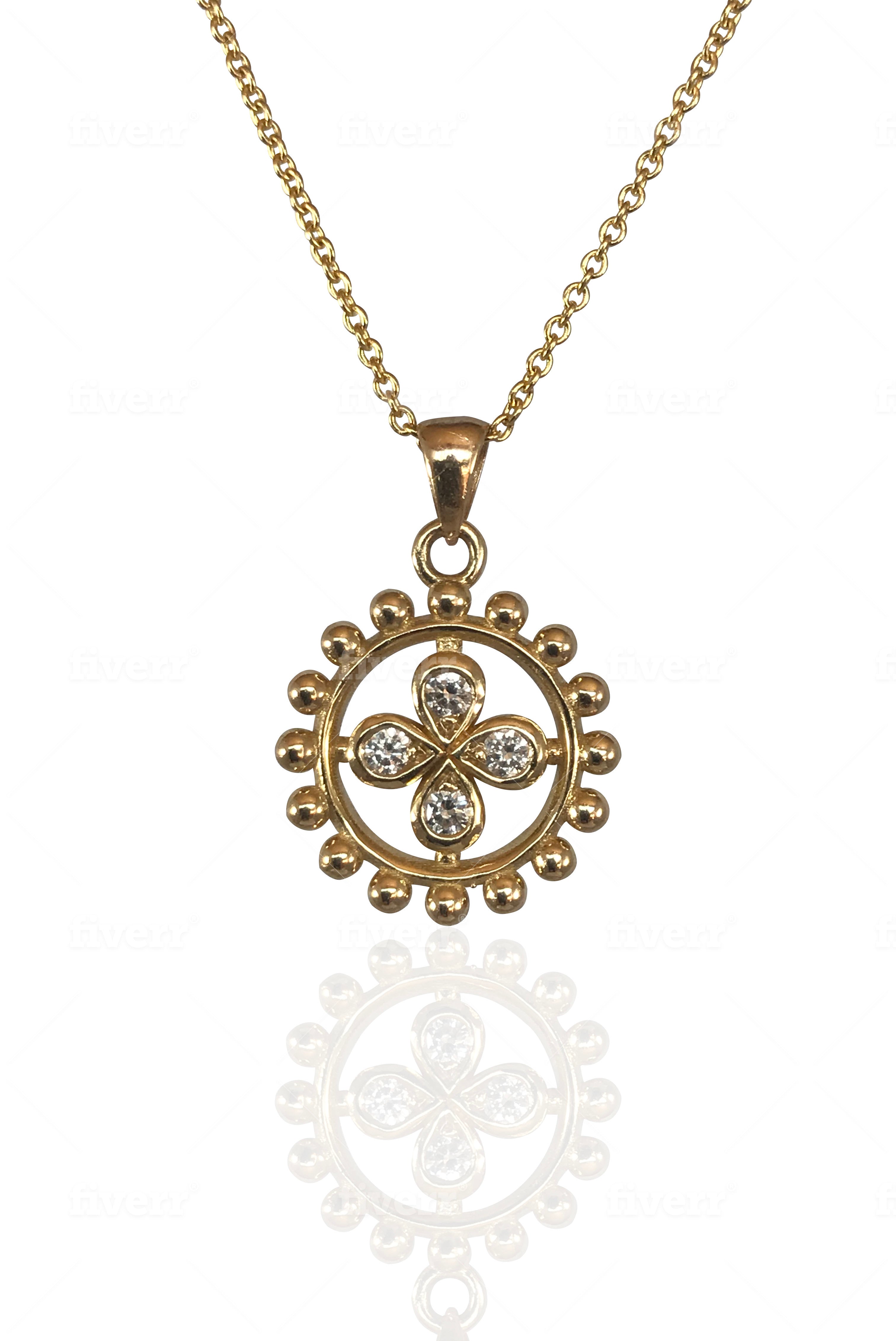The Palisades Medallion- 14k gold and diamond medallion necklace