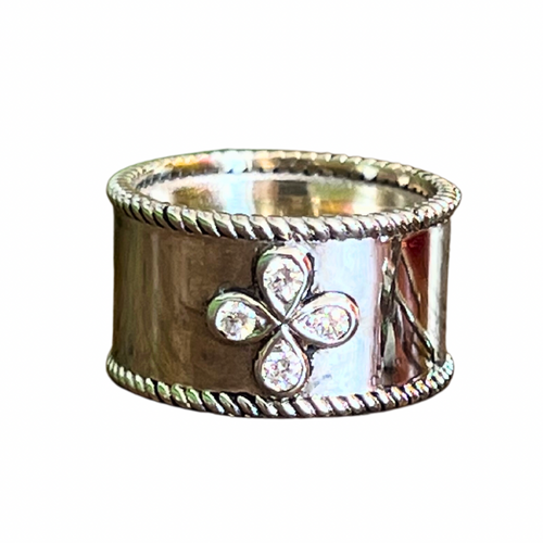 Cigar Band in 18K White Gold- New In!